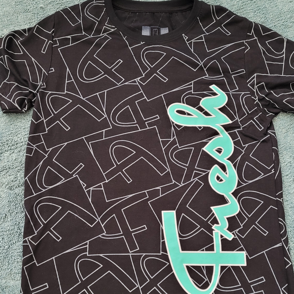 Hustle Og Fresh Black Shortsleeve T-Shirt With Fresh On The Front, Small